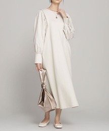 NANO universe | TRUE COTTON 布帛ドッキングスリーブワンピース 長袖(ワンピース)