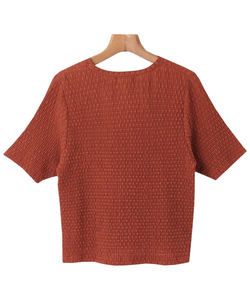 andme(アンドミー)の「ストレッチカットレース半袖クルーネックTシャツ(Tシャツ/カットソー・レディース・ブラック/オフホワイト/ダークオレンジ・FREE)」の13枚目の写真