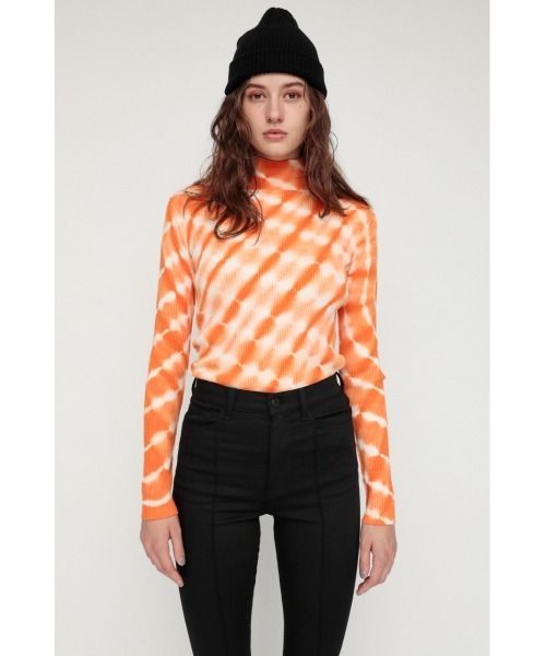 SLY（スライ）の「DYEING HG RIB TOPS ハイゲージ リブ トップス（ニット/セーター・レディース・ターコイズブルー/ブラウン系その他2/オレンジ系その他・FREE）」の17枚目の写真