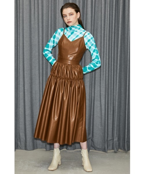 SLY（スライ）の「DYEING HG RIB TOPS ハイゲージ リブ トップス（ニット/セーター・レディース・ターコイズブルー/ブラウン系その他2/オレンジ系その他・FREE）」の16枚目の写真