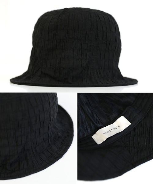 select MOCA（セレクトモカ）の「クリンクルバケットハット（ハット・レディース・ブラック/ベージュ/ブラウン・FREE）」の6枚目の写真