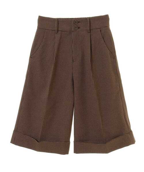 nota(ノータ)の「センタープレスハーフパンツ(その他パンツ・レディース・ブラウン/ワインレッド・3/2)」の1枚目の写真