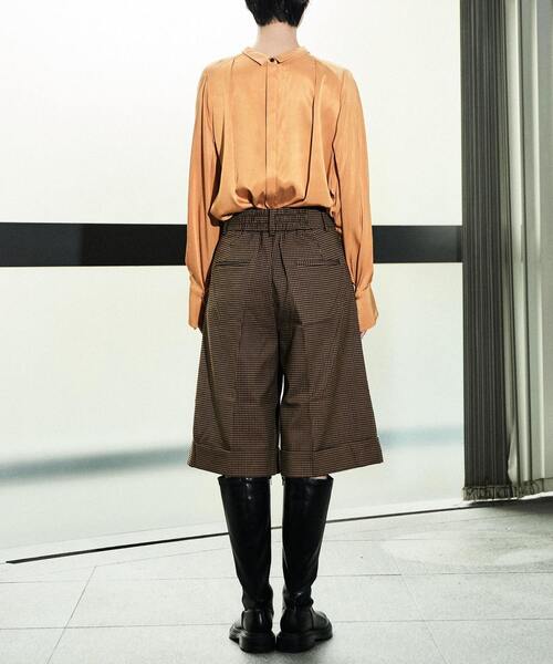 nota(ノータ)の「センタープレスハーフパンツ(その他パンツ・レディース・ブラウン/ワインレッド・3/2)」の12枚目の写真