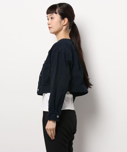 archives（アルシーヴ）の「ショートＧジャン（デニムジャケット・レディース・ブラック/ネイビー・MEDIUM）」の12枚目の写真