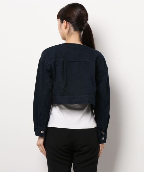 archives（アルシーヴ）の「ショートＧジャン（デニムジャケット・レディース・ブラック/ネイビー・MEDIUM）」の9枚目の写真