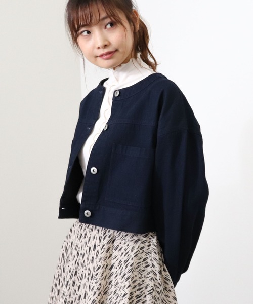 archives（アルシーヴ）の「ショートＧジャン（デニムジャケット・レディース・ブラック/ネイビー・MEDIUM）」の8枚目の写真