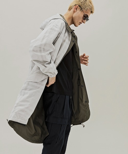 C DIEM(カルペディエム)の「mj8218-DERMIZAX x TYPEWRITER REVERSIBLE MODS モッズコート(モッズコート・メンズ・ブラック/カーキ・S/M/L)」の7枚目の写真