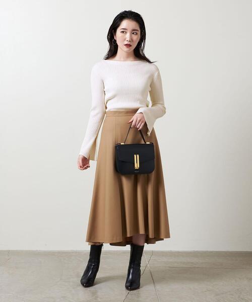 UNITED ARROWS(ユナイテッドアローズ)の「<UNITED ARROWS>W/S リブ ボートネック スリットスリーブ ニット B †(ニット/セーター・レディース・オフホワイト/ダークグレー/ケリー/その他1・FREE)」の22枚目の写真