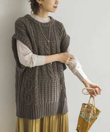 URBAN RESEARCH | ケーブルブロックニットベスト(ニット/セーター)