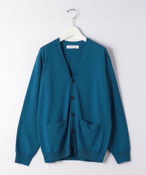 green label relaxing（グリーンレーベルリラクシング）の「＜green label relaxing＞120s 天竺 Vネック カーディガン（カーディガン/ボレロ・メンズ・ネイビー/ベージュ/コバルトブルー・L/M/S/XL）」の19枚目の写真