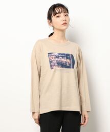 Samansa Mos2 | 転写プリント長袖Tシャツ(Tシャツ/カットソー)