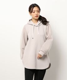 HERENCIA | チュールドッキング  ボリュームスリーブ エアクッション チュニック パーカ(パーカー)