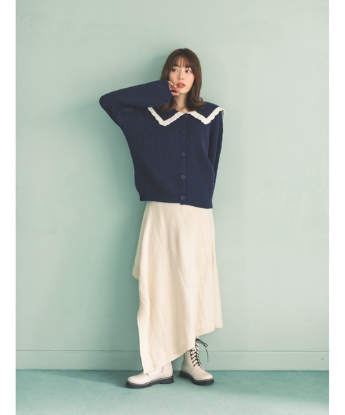 fifth calin(フィフスカラン)の「裾デザインニットスカート(スカート・レディース・ブラウン/アイボリー/ブラック・MEDIUM)」の12枚目の写真