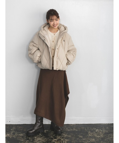 fifth calin(フィフスカラン)の「裾デザインニットスカート(スカート・レディース・ブラウン/アイボリー/ブラック・MEDIUM)」の13枚目の写真