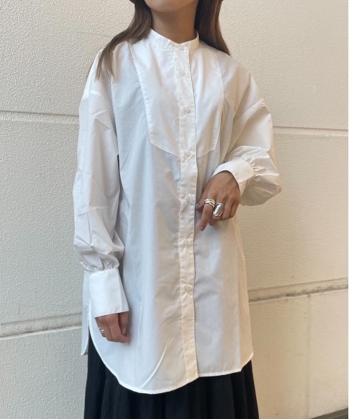 FREAK'S STORE(フリークスストア)の「Freedom/フリーダム ロングシャツブラウス(シャツ/ブラウス・レディース・ホワイト/ブラック/ブルー・フリ-)」の1枚目の写真
