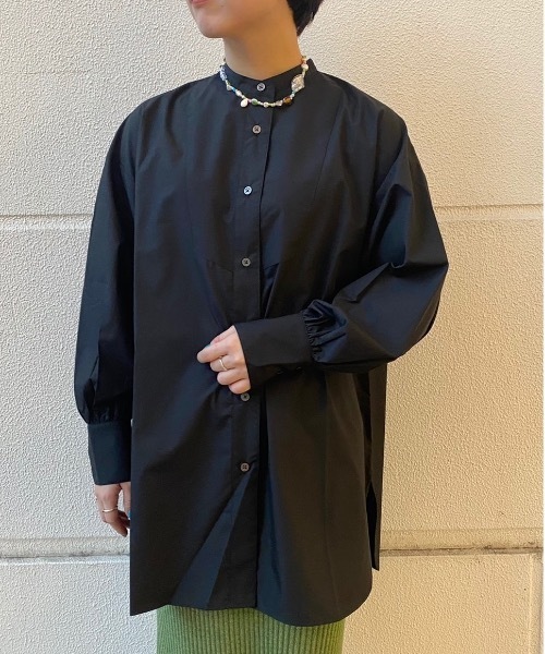 FREAK'S STORE(フリークスストア)の「Freedom/フリーダム ロングシャツブラウス(シャツ/ブラウス・レディース・ホワイト/ブラック/ブルー・フリ-)」の2枚目の写真