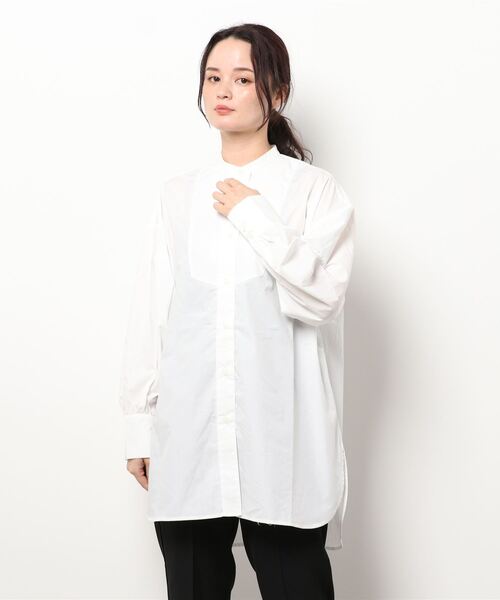 FREAK'S STORE(フリークスストア)の「Freedom/フリーダム ロングシャツブラウス(シャツ/ブラウス・レディース・ホワイト/ブラック/ブルー・フリ-)」の9枚目の写真