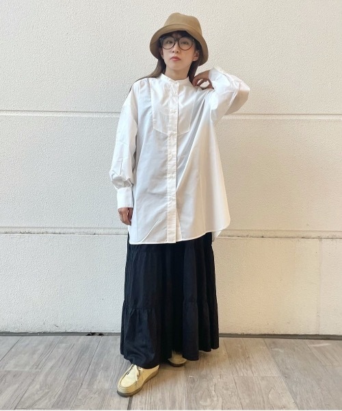 FREAK'S STORE(フリークスストア)の「Freedom/フリーダム ロングシャツブラウス(シャツ/ブラウス・レディース・ホワイト/ブラック/ブルー・フリ-)」の6枚目の写真