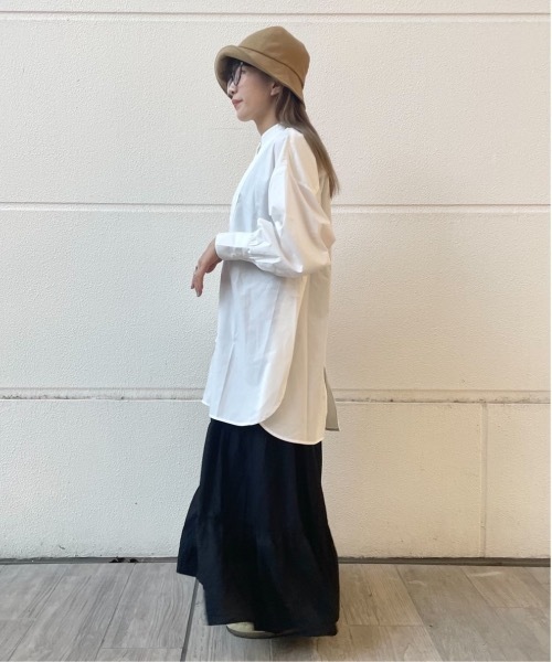 FREAK'S STORE(フリークスストア)の「Freedom/フリーダム ロングシャツブラウス(シャツ/ブラウス・レディース・ホワイト/ブラック/ブルー・フリ-)」の8枚目の写真