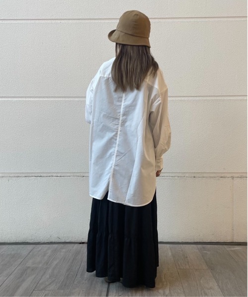 FREAK'S STORE(フリークスストア)の「Freedom/フリーダム ロングシャツブラウス(シャツ/ブラウス・レディース・ホワイト/ブラック/ブルー・フリ-)」の7枚目の写真