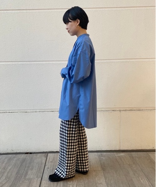FREAK'S STORE(フリークスストア)の「Freedom/フリーダム ロングシャツブラウス(シャツ/ブラウス・レディース・ホワイト/ブラック/ブルー・フリ-)」の15枚目の写真
