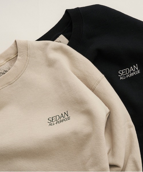 SEDAN ALL-PURPOSE(セダンオールパーパス)の「SEDAN ALL-PURPOSE セダンオールパーパス / OG Logo Crewneck Sweatshirt ロゴ刺繍クルーネックスウェット トレーナー / SD21F-CT10(スウェット・メンズ・ブラック/ライトベージュ・X-LARGE/LARGE/MEDIUM)」の9枚目の写真