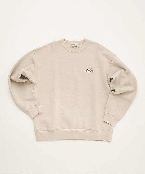 SEDAN ALL-PURPOSE(セダンオールパーパス)の「SEDAN ALL-PURPOSE セダンオールパーパス / OG Logo Crewneck Sweatshirt ロゴ刺繍クルーネックスウェット トレーナー / SD21F-CT10(スウェット・メンズ・ブラック/ライトベージュ・X-LARGE/LARGE/MEDIUM)」の4枚目の写真