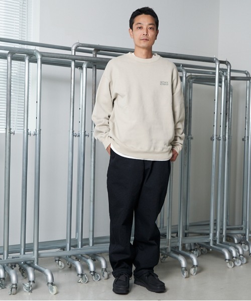 SEDAN ALL-PURPOSE(セダンオールパーパス)の「SEDAN ALL-PURPOSE セダンオールパーパス / OG Logo Crewneck Sweatshirt ロゴ刺繍クルーネックスウェット トレーナー / SD21F-CT10(スウェット・メンズ・ブラック/ライトベージュ・X-LARGE/LARGE/MEDIUM)」の8枚目の写真