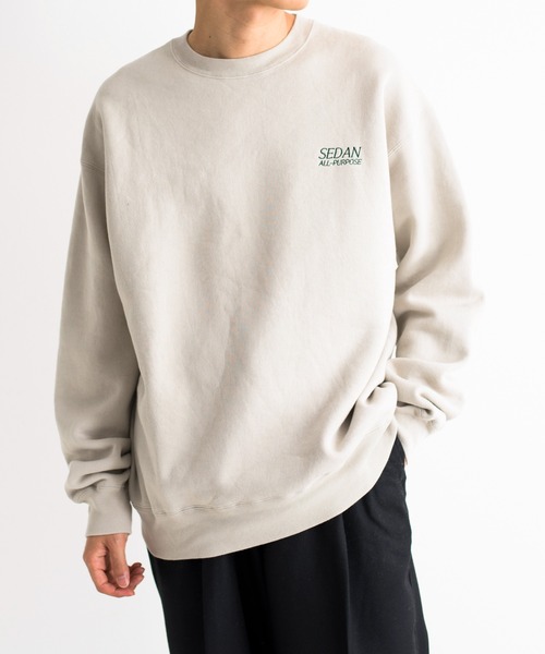 SEDAN ALL-PURPOSE(セダンオールパーパス)の「SEDAN ALL-PURPOSE セダンオールパーパス / OG Logo Crewneck Sweatshirt ロゴ刺繍クルーネックスウェット トレーナー / SD21F-CT10(スウェット・メンズ・ブラック/ライトベージュ・X-LARGE/LARGE/MEDIUM)」の12枚目の写真