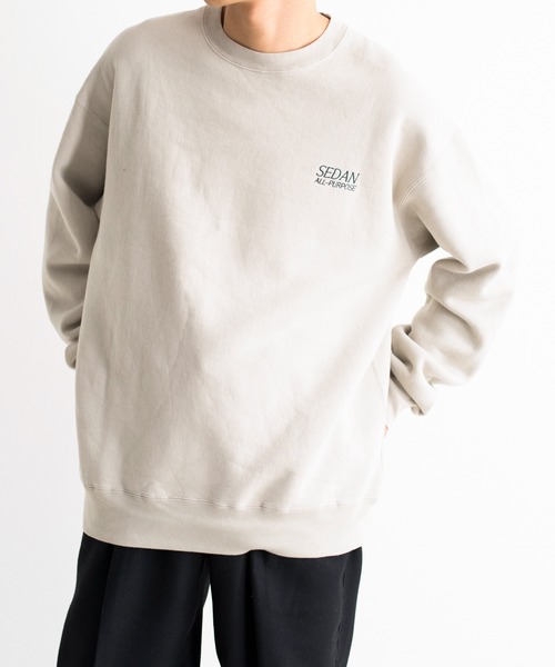 SEDAN ALL-PURPOSE(セダンオールパーパス)の「SEDAN ALL-PURPOSE セダンオールパーパス / OG Logo Crewneck Sweatshirt ロゴ刺繍クルーネックスウェット トレーナー / SD21F-CT10(スウェット・メンズ・ブラック/ライトベージュ・X-LARGE/LARGE/MEDIUM)」の13枚目の写真