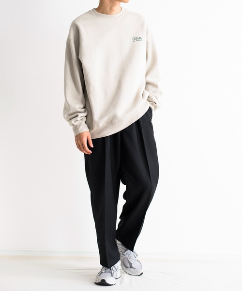 SEDAN ALL-PURPOSE(セダンオールパーパス)の「SEDAN ALL-PURPOSE セダンオールパーパス / OG Logo Crewneck Sweatshirt ロゴ刺繍クルーネックスウェット トレーナー / SD21F-CT10(スウェット・メンズ・ブラック/ライトベージュ・X-LARGE/LARGE/MEDIUM)」の14枚目の写真
