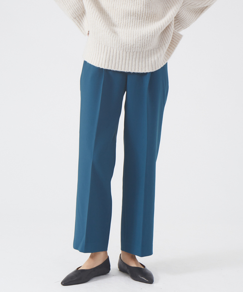 abahouse mavie（アバハウスマヴィ）の「【感嘆パンツ】セミワイドパンツ（その他パンツ・レディース・オフホワイト/グリーン/ブラック/ストライプ/チェック/セージグリーン・38/40/36）」の11枚目の写真