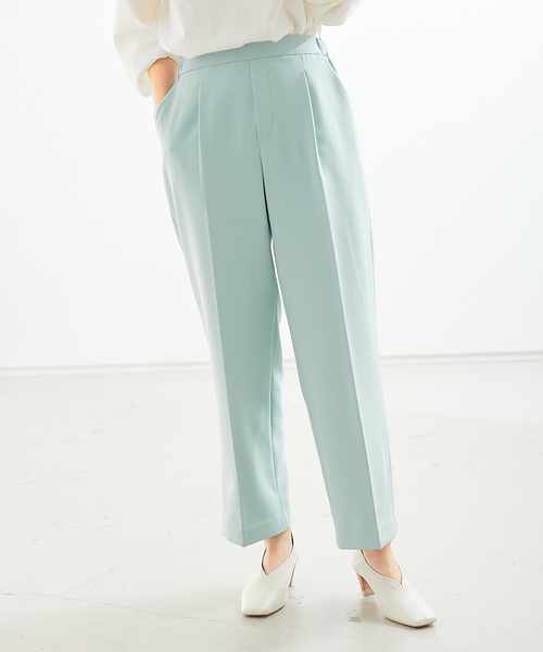 abahouse mavie（アバハウスマヴィ）の「【感嘆パンツ】セミワイドパンツ（その他パンツ・レディース・オフホワイト/グリーン/ブラック/ストライプ/チェック/セージグリーン・38/40/36）」の20枚目の写真