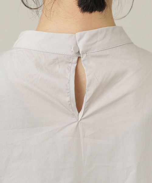 NANO universe（ナノユニバース）の「シリコンタッチブロードティアードブラウス（シャツ/ブラウス・レディース・ライトグレー/ブルー・FREE）」の8枚目の写真