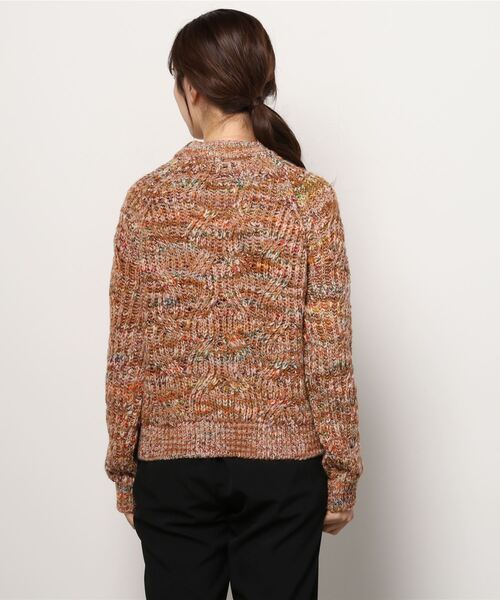 MAISON SCOTCH（メゾンスコッチ）の「メランジ クルーネックニット 【164851】（ニット/セーター・レディース・ブラウン/オフホワイト・SMALL/X-SMALL）」の4枚目の写真