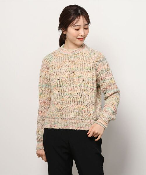 MAISON SCOTCH（メゾンスコッチ）の「メランジ クルーネックニット 【164851】（ニット/セーター・レディース・ブラウン/オフホワイト・SMALL/X-SMALL）」の8枚目の写真