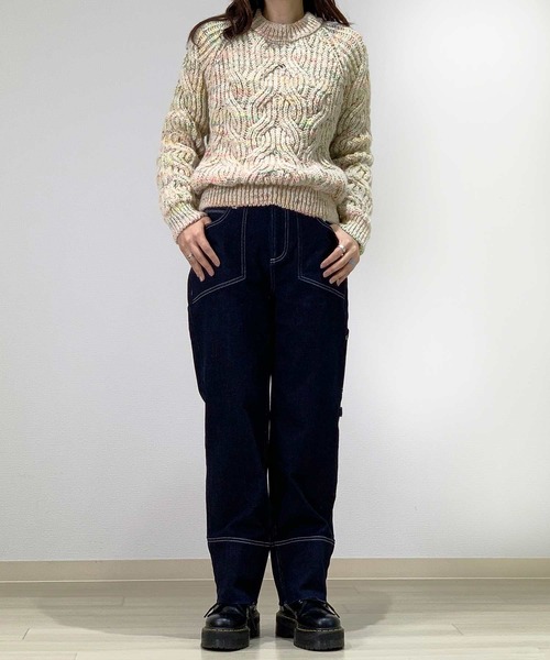 MAISON SCOTCH（メゾンスコッチ）の「メランジ クルーネックニット 【164851】（ニット/セーター・レディース・ブラウン/オフホワイト・SMALL/X-SMALL）」の7枚目の写真