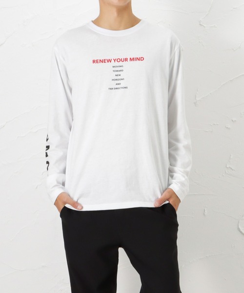 Mac-House(マックハウス)の「T-GRAPHICS ストリートプリントロングスリーブTシャツ(Tシャツ/カットソー・メンズ・ブルー/ホワイト/グレー/カーキ/ブラック・L/S/M/XL)」の3枚目の写真