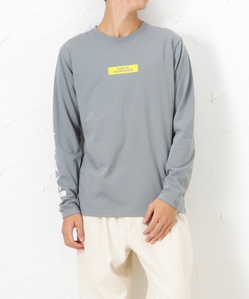 Mac-House(マックハウス)の「T-GRAPHICS ストリートプリントロングスリーブTシャツ(Tシャツ/カットソー・メンズ・ブルー/ホワイト/グレー/カーキ/ブラック・L/S/M/XL)」の5枚目の写真