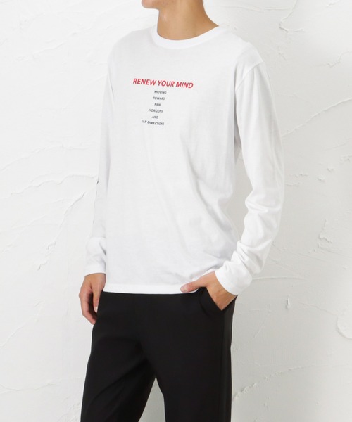 Mac-House(マックハウス)の「T-GRAPHICS ストリートプリントロングスリーブTシャツ(Tシャツ/カットソー・メンズ・ブルー/ホワイト/グレー/カーキ/ブラック・L/S/M/XL)」の22枚目の写真