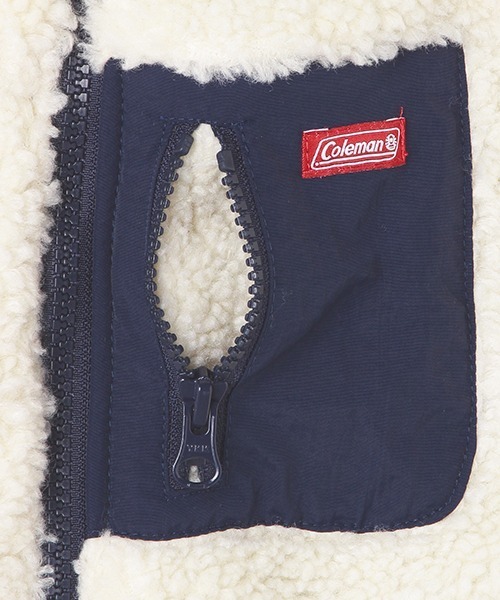 b・ROOM（ビールーム）の「【Coleman】ボアベスト（ベスト・キッズ・ブラック/オフホワイト・110cm/100cm/120cm/130cm）」の13枚目の写真