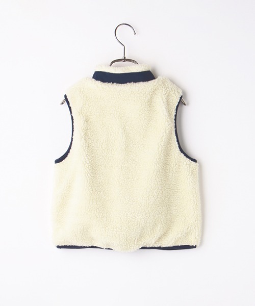 b・ROOM（ビールーム）の「【Coleman】ボアベスト（ベスト・キッズ・ブラック/オフホワイト・110cm/100cm/120cm/130cm）」の9枚目の写真