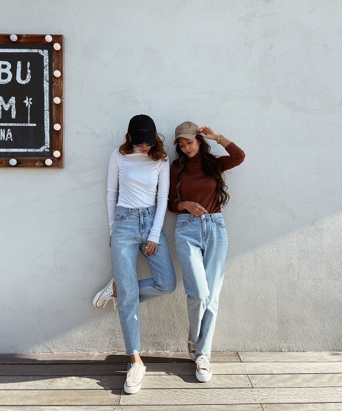 esutoreja（エストレジャ）の「カラバリタートルネックカットソー（Tシャツ/カットソー・レディース・ホワイト/ブラック/ベージュ/ブラウン/オリーブ・FREE）」の7枚目の写真