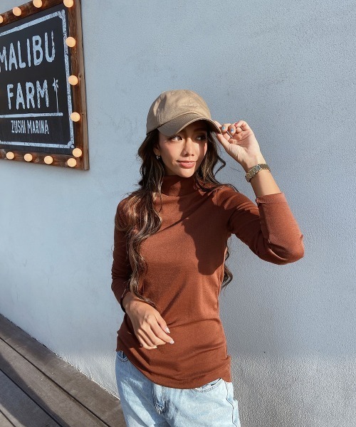 esutoreja（エストレジャ）の「カラバリタートルネックカットソー（Tシャツ/カットソー・レディース・ホワイト/ブラック/ベージュ/ブラウン/オリーブ・FREE）」の9枚目の写真