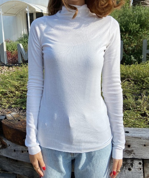 esutoreja（エストレジャ）の「カラバリタートルネックカットソー（Tシャツ/カットソー・レディース・ホワイト/ブラック/ベージュ/ブラウン/オリーブ・FREE）」の22枚目の写真