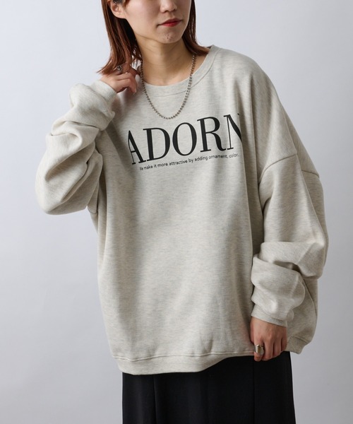 CIAOPANIC TYPY（チャオパニックティピー）の「【ZOZOTOWN限定】ユニセックスビッグシルエットクルーネックロゴプリントスウェット/裏起毛（スウェット・メンズ・ライトグレー/ネイビー/ピンク/アイボリー・M/L）」の11枚目の写真