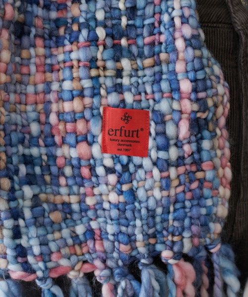 erfurt（エルフルト）の「【erfurt/エルフルト】ミックスカラーストール（マフラー・レディース・ベージュ/オレンジ/ブルー・FREE）」の12枚目の写真