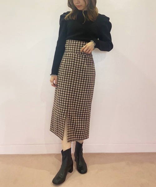 OLIVE des OLIVE（オリーブデオリーブ）の「チョコレートタイトスカート（スカート・レディース・ベージュ/ブラウン/ライトブラウン・SMALL/MEDIUM）」の18枚目の写真