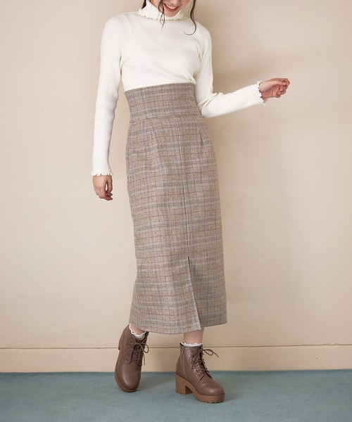 OLIVE des OLIVE（オリーブデオリーブ）の「チョコレートタイトスカート（スカート・レディース・ベージュ/ブラウン/ライトブラウン・SMALL/MEDIUM）」の19枚目の写真