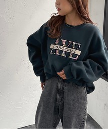 花刺繍ロゴスウェット【ZOZOTOWN限定アイテム】